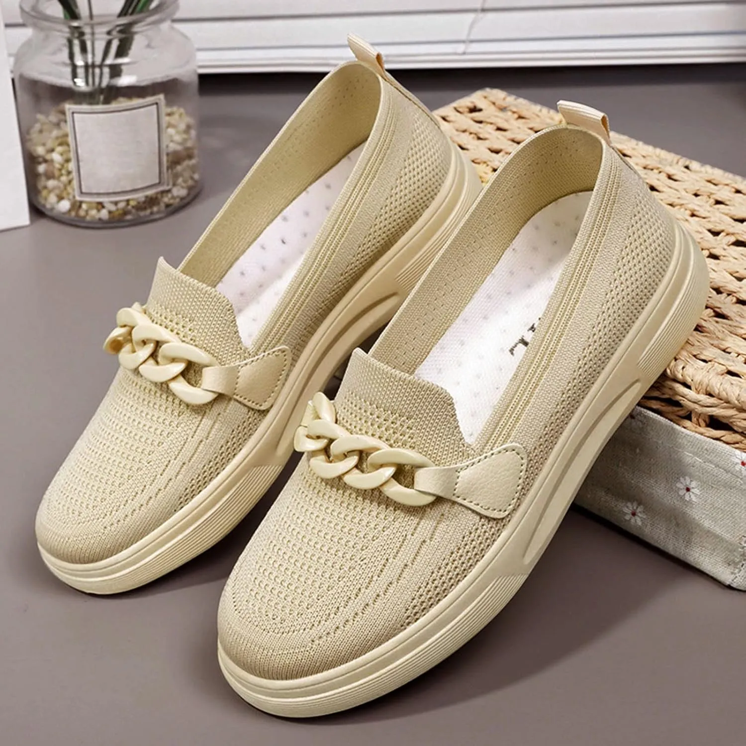 2024 New Orthopedic Women’s Breathable Slip on Arch Support Non-Slip Shoes, Orthopedic Shoes for Women