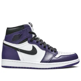 graduation - themed running option Air Jordan 1 Retro High Court Purple White (GS)