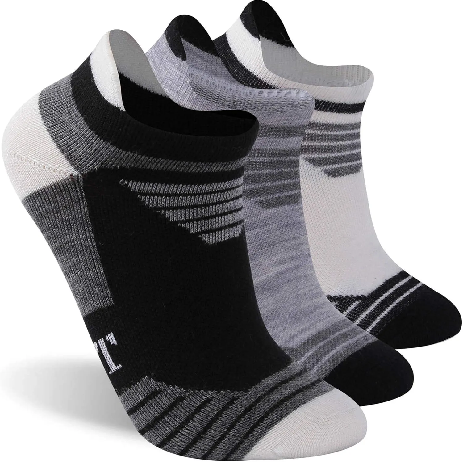 90% Merino Wool Low Cut Athletic Ultra-Light Running Ankle Socks, Tennis Golf Socks for Women & Men
