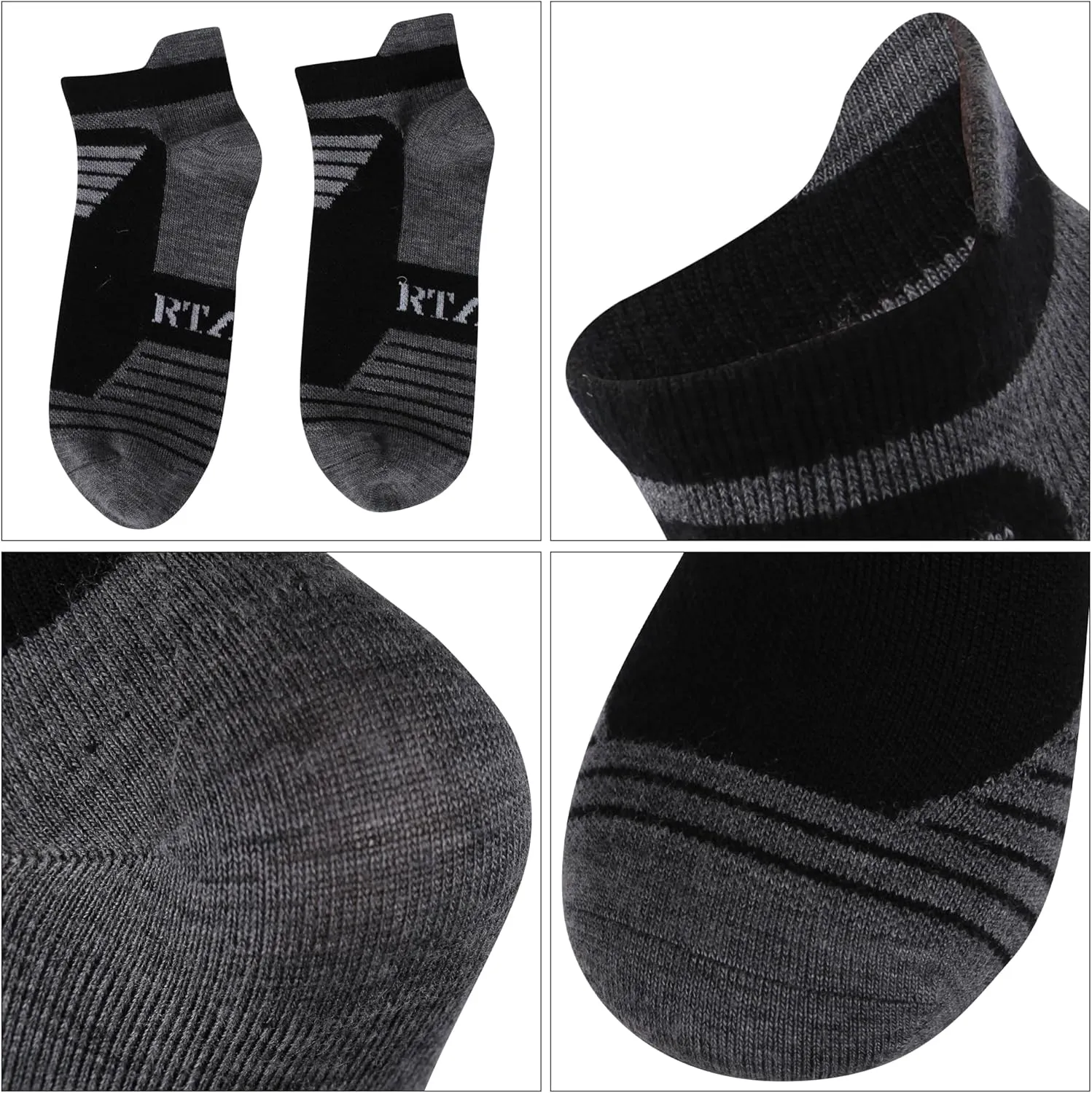 90% Merino Wool Low Cut Athletic Ultra-Light Running Ankle Socks, Tennis Golf Socks for Women & Men