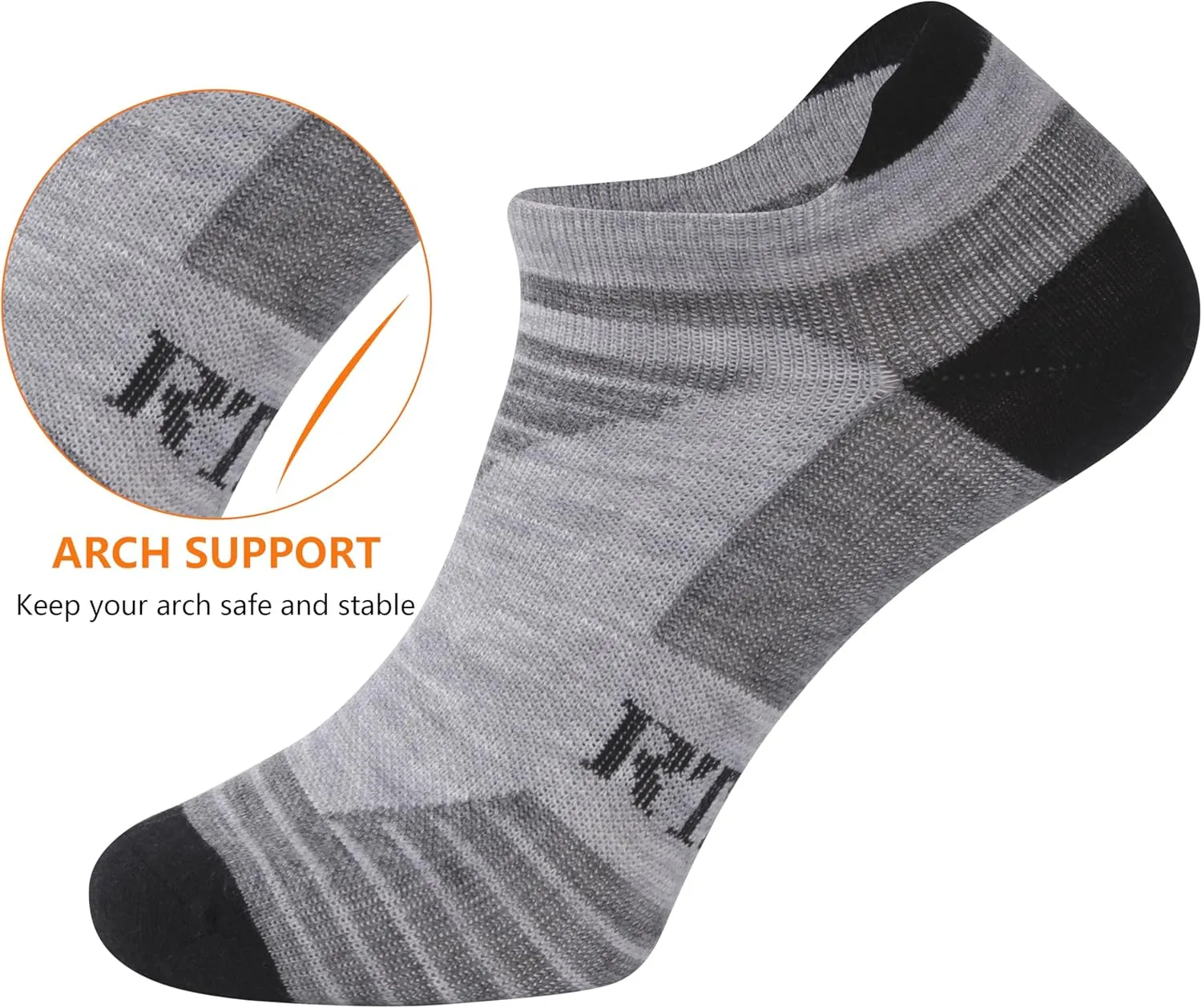 90% Merino Wool Low Cut Athletic Ultra-Light Running Ankle Socks, Tennis Golf Socks for Women & Men