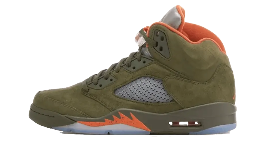 Air Jordan 5 Retro Olive Torsion Adaptive Sole Design Endurance Sole