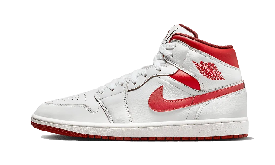 Air Jordan 1 Mid Dune Red Elastic Lacing System