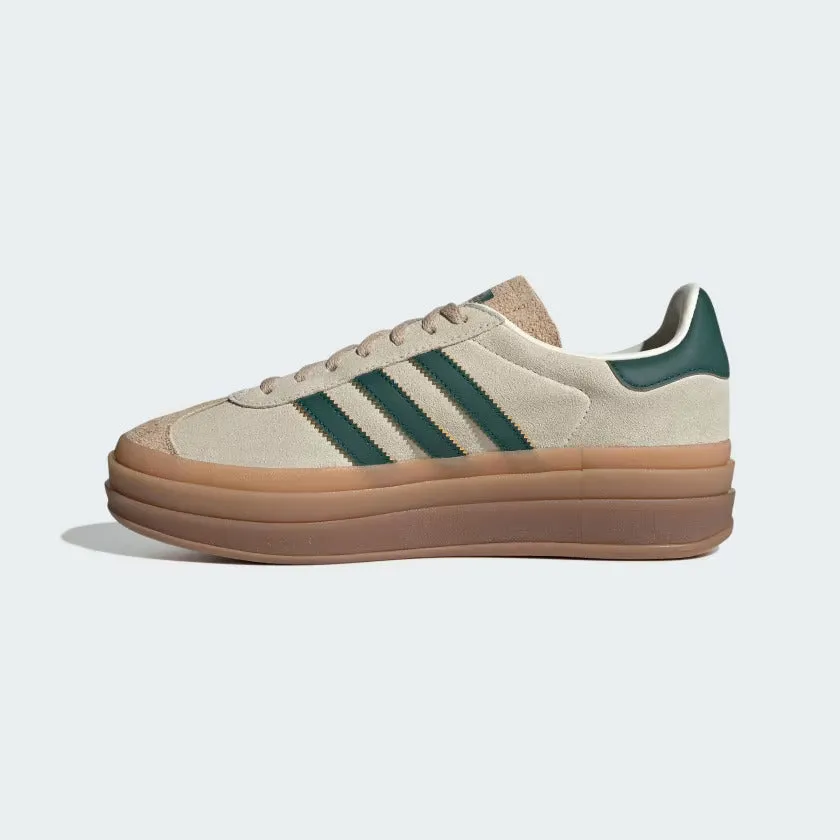 Adidas Gazelle Shoes Cream White / Collegiate Green / Magic Beige No Rub Precision Bonded Overlays
