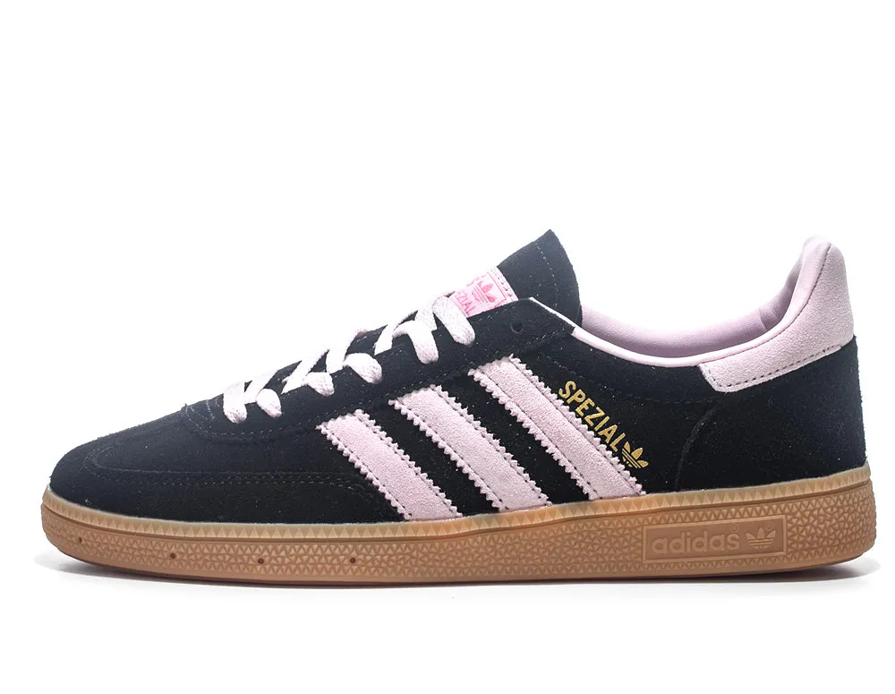 Tapered Heel Cup Textured Grip Surface Adidas Handball Spezial 'Black/Pink/Gum'