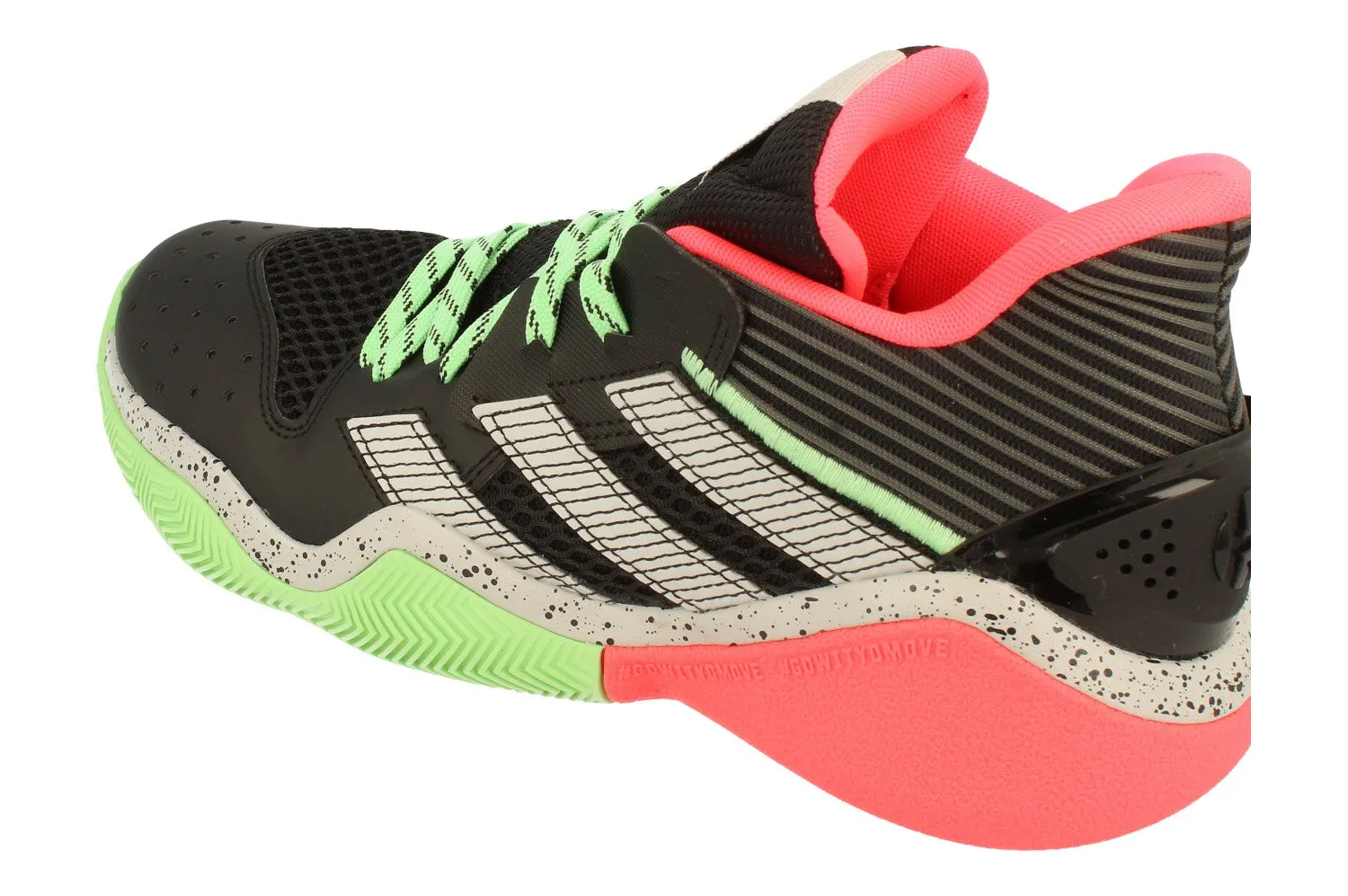Adidas Harden Stepback Mens Basketball Trainers Sneakers FW8486 mesh ventilation Quick lacing