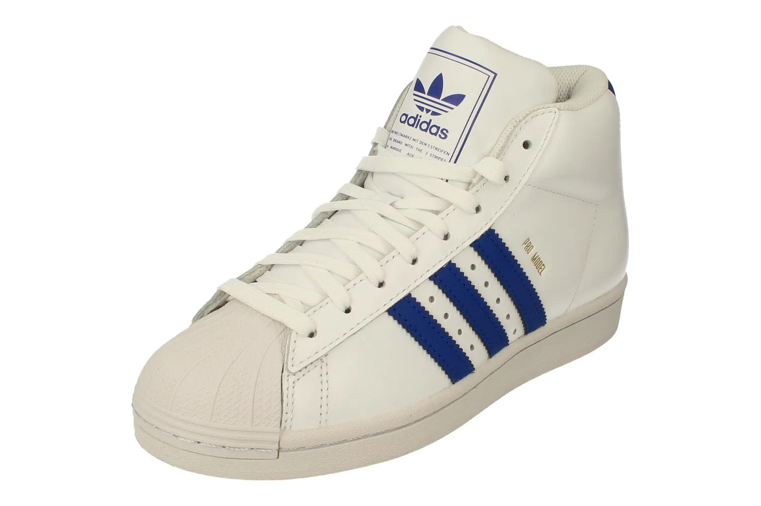 Adidas Originals Pro Model Mens Hi Top Trainers Sneakers FV4977 wide - toe shoes
