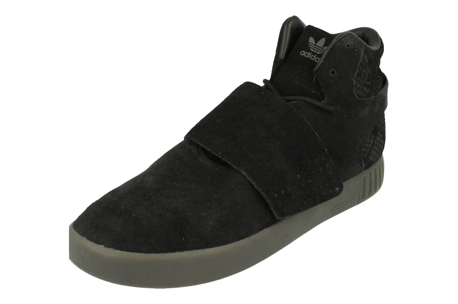 Adidas Originals Tubular Invader Strap Mens Hi Top Trainers Shoes BB8392 plyometric training running shoes soft - sole - feature shoes