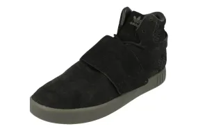 Adidas Originals Tubular Invader Strap Mens Hi Top Trainers Shoes BB8392 plyometric training running shoes soft - sole - feature shoes