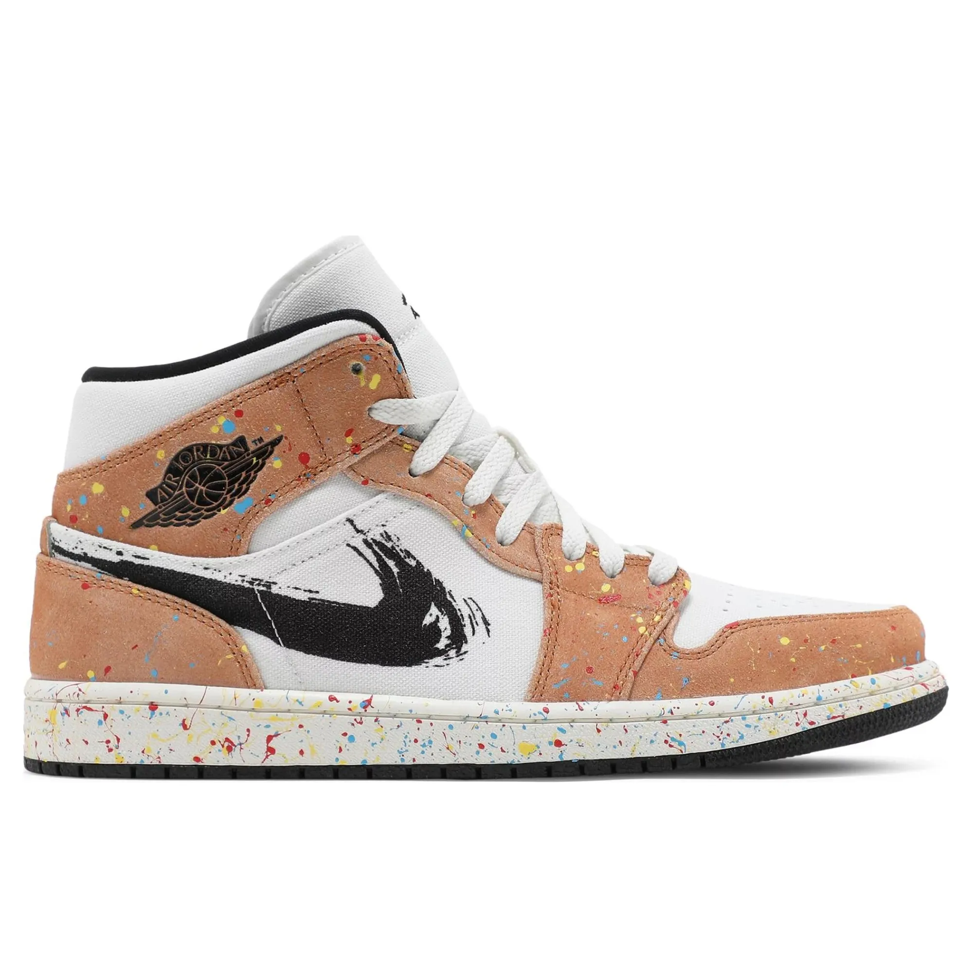 Comfort core concrete running Air Jordan 1 Mid SE Brushstroke