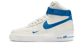 Air Force 1 High 40th Anniversary White Blue Cat Stroll Round Toe Design