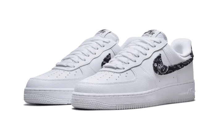 Low Heel Breath Option Air Force 1 Low '07 Essential White Black Paisley