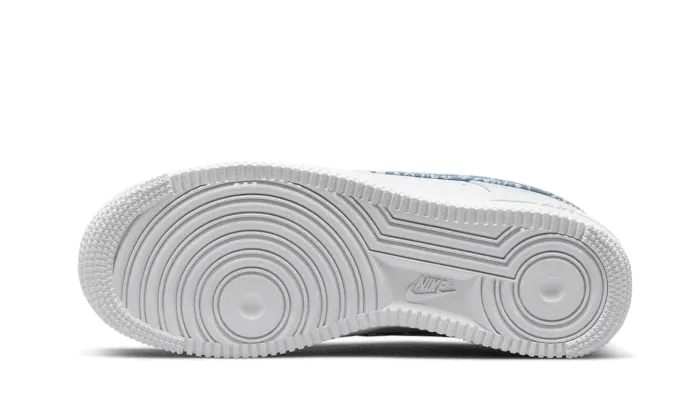 Air Force 1 Low '07 Essential White Worn Blue Paisley Soft Grip Comfortable Design Shoes
