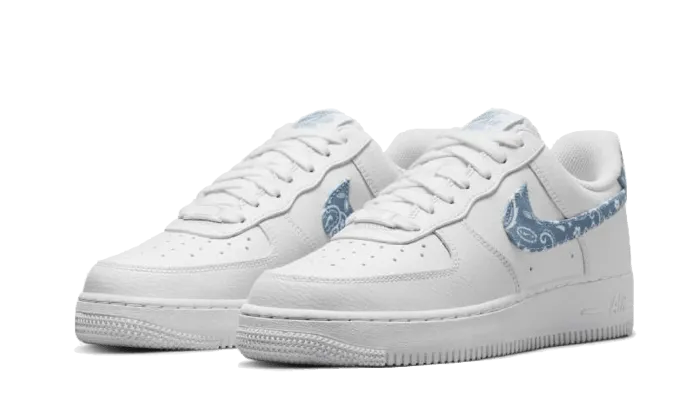 Neutral Look Air Force 1 Low '07 Essential White Worn Blue Paisley