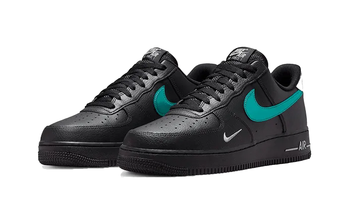 Air Force 1 Low Black Blue Lightning Wear   Resistant