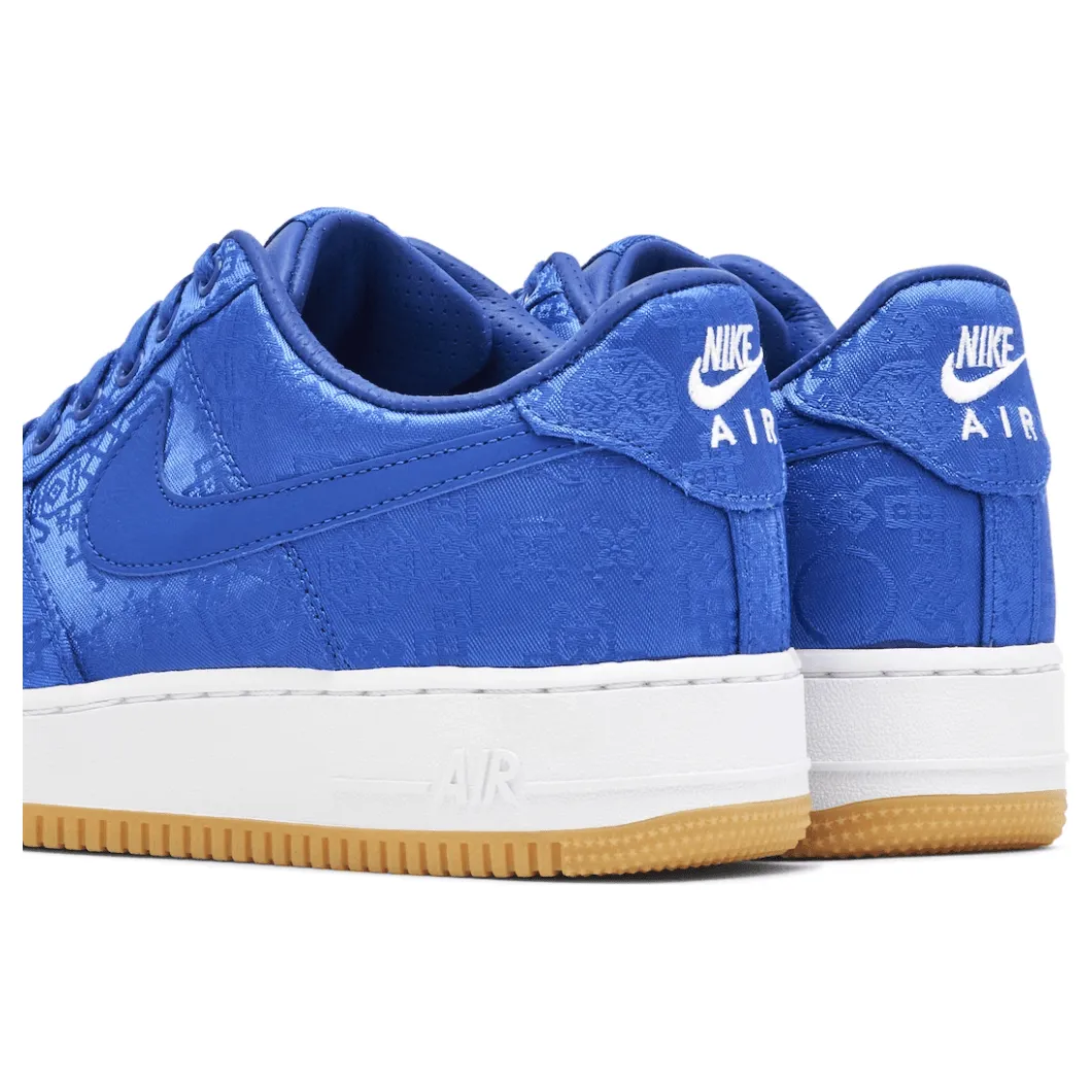 Soft Footwear Lined Inside Air Force 1 Low CLOT Blue Silk