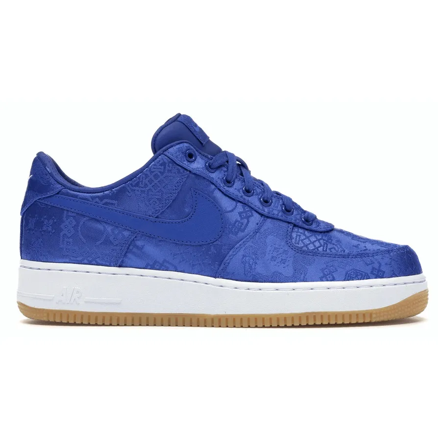 Tea Run Air Force 1 Low CLOT Blue Silk
