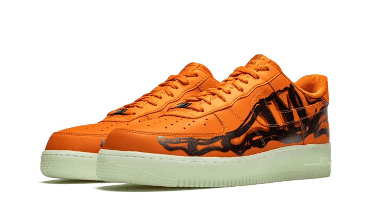Chic Footwear Air Force 1 Low Orange Skeleton Halloween (2020)