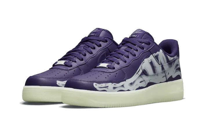 Indoor Ready Throw Hike Air Force 1 Low Purple Skeleton Halloween (2021)