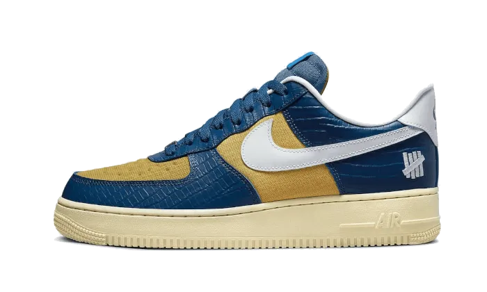 Crisp Design Valley Step Air Force 1 Low SP Undefeated 5 On It Blue Yellow Croc