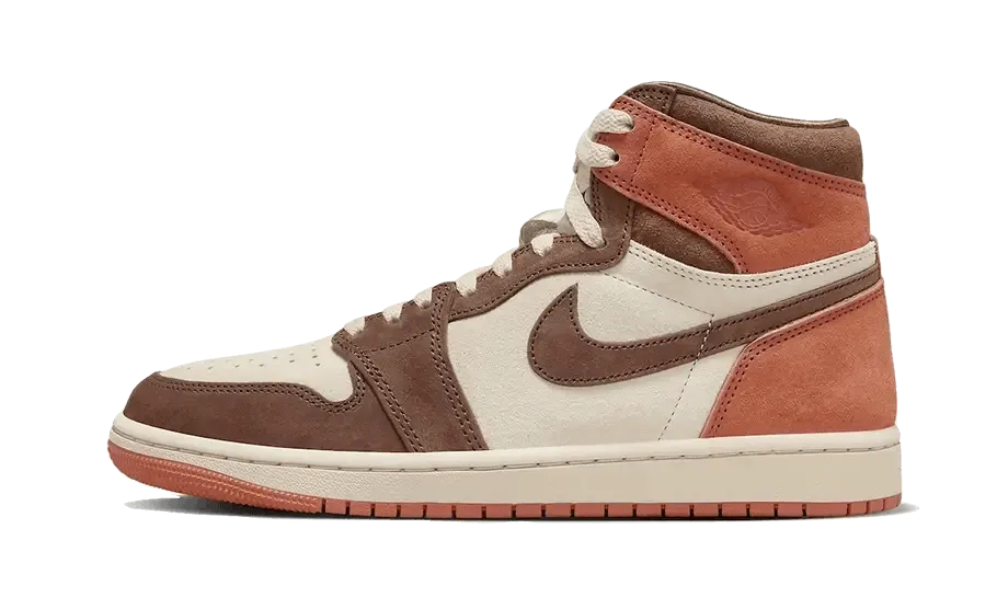heel - hugging Air Jordan 1 High OG Dusted Clay