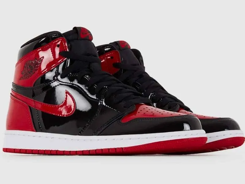 running in groups cushioning system Nike Air Jordan 1 High OG " Patent Bred "