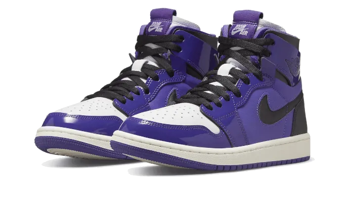 Air Jordan 1 High Zoom Air CMFT Court Purple Patent Track - meet machine - washable running option