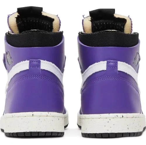 Air Jordan 1 High Zoom Air CMFT Crater Purple snowy - day shoes antibacterial shoes
