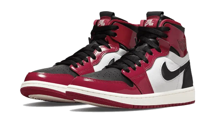 energy - return shoes Toe box Air Jordan 1 High Zoom CMFT Patent Red