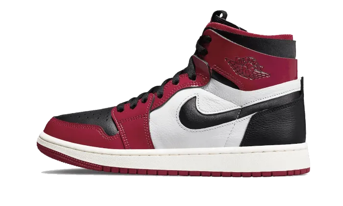 Air Jordan 1 High Zoom CMFT Patent Red running with watch shoes