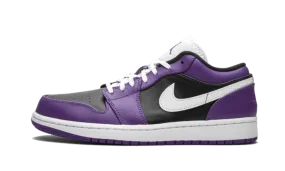 Air Jordan 1 Low Court Purple Black Durable Outsole Design Power Walk