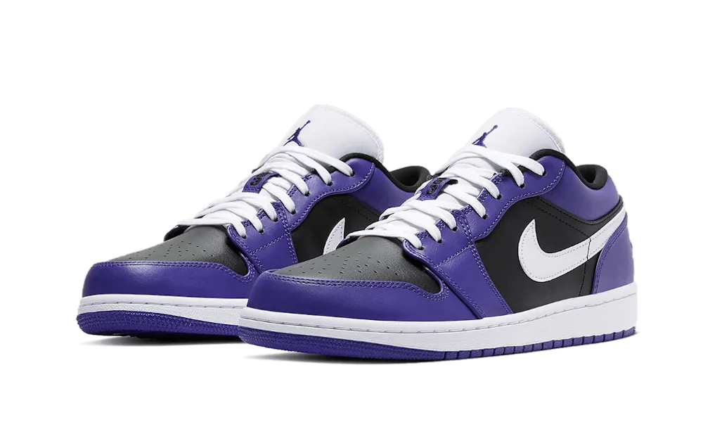 Lightweight Canvas Air Jordan 1 Low Court Purple Black