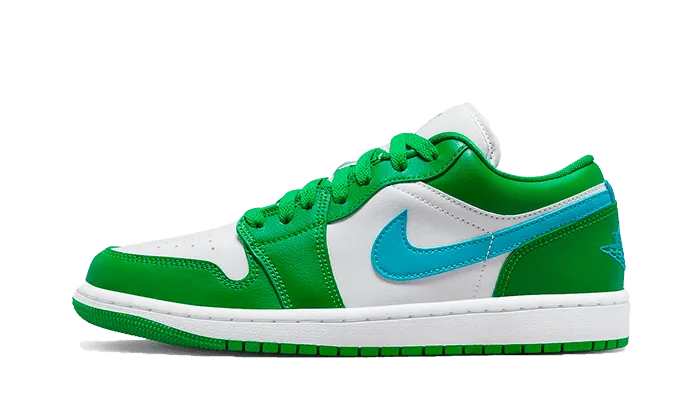 Air Jordan 1 Low Lucky Green Aquatone Heat Sealed Seams