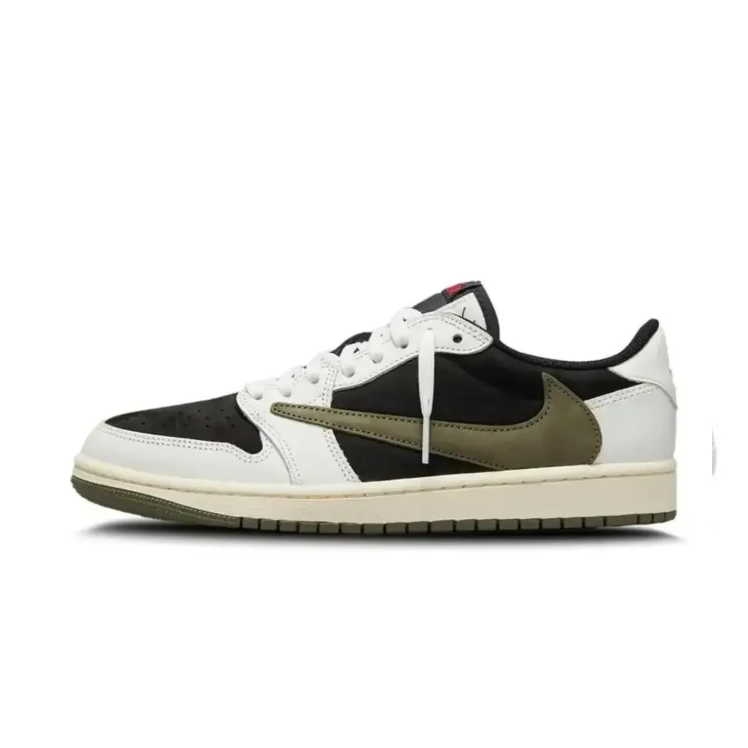 Air Jordan 1 Low OG Travis Scott ??Olive?? Race ready cold weather running shoes