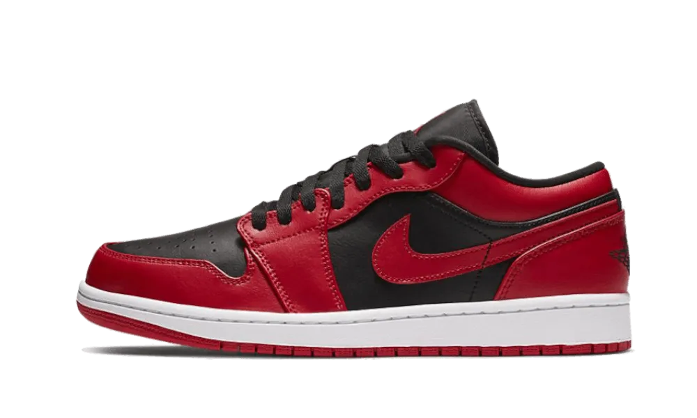 Air Jordan 1 Low Reverse Bred Stretch Woven Collar Effortless Silhouette