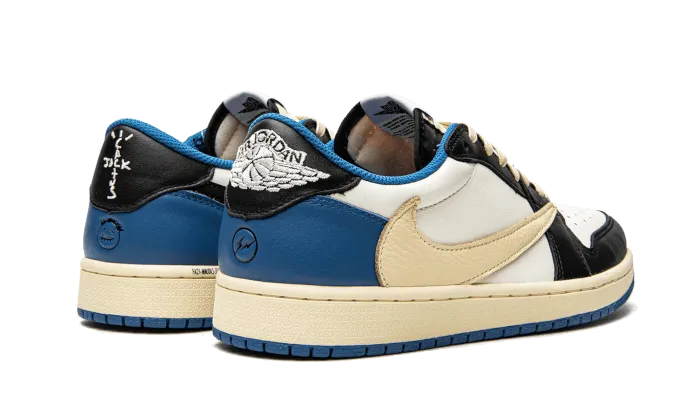 Slip-resistant fit Flat Lace Air Jordan 1 Low Travis Scott Fragment