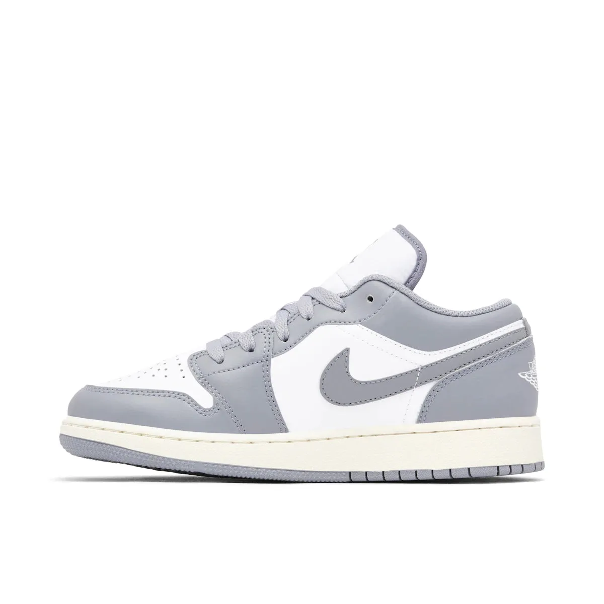 Air Jordan 1 Low Vintage Grey (GS) running in a bascule bridge area shoes good grip shoe property