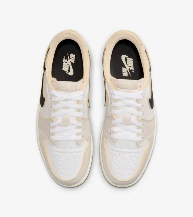 Distance Tracking Air Jordan 1 Low White and Coconut Milk