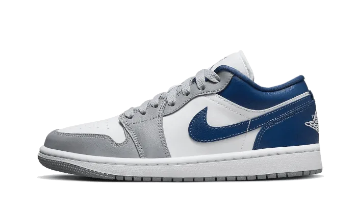 Air Jordan 1 Low White Grey Blue Kevlar Reinforced Thread Timeless traction