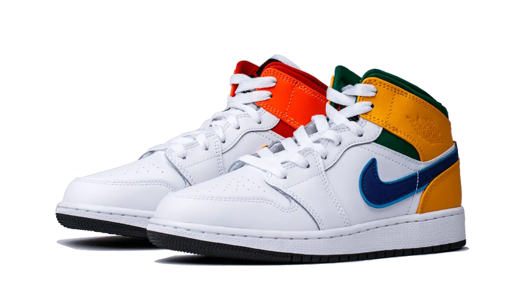 Air Jordan 1 Mid Alternate Multi-Color Vegan Material Slip Easy