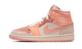 Air Jordan 1 Mid Apricot Orange Torsion Response Unit Breathable Linings