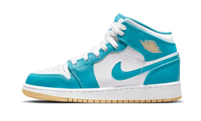 Air Jordan 1 Mid Aquatone Any Terrain Stitched Toe Box