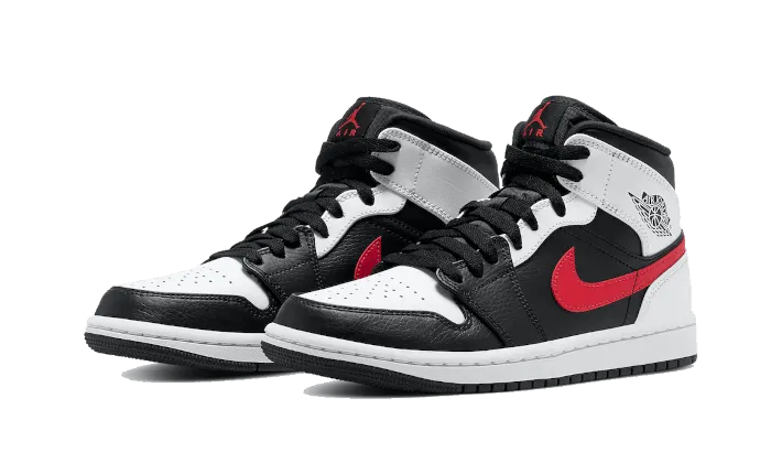 Commuter Style Hybrid Cushioning Air Jordan 1 Mid Black Chile Red White