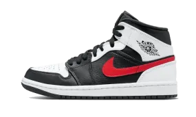 Air Jordan 1 Mid Black Chile Red White Iconic wear Casual