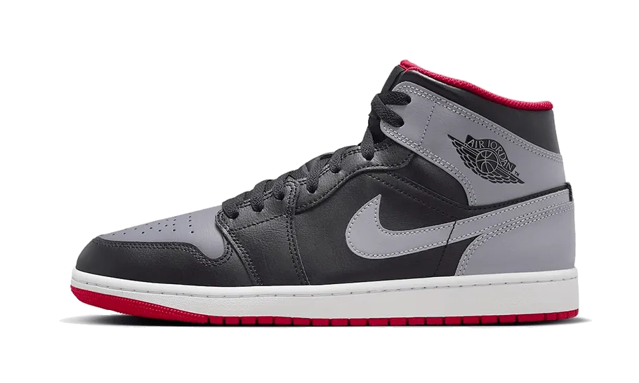 Air Jordan 1 Mid Black Grey Red Everyday Comfort