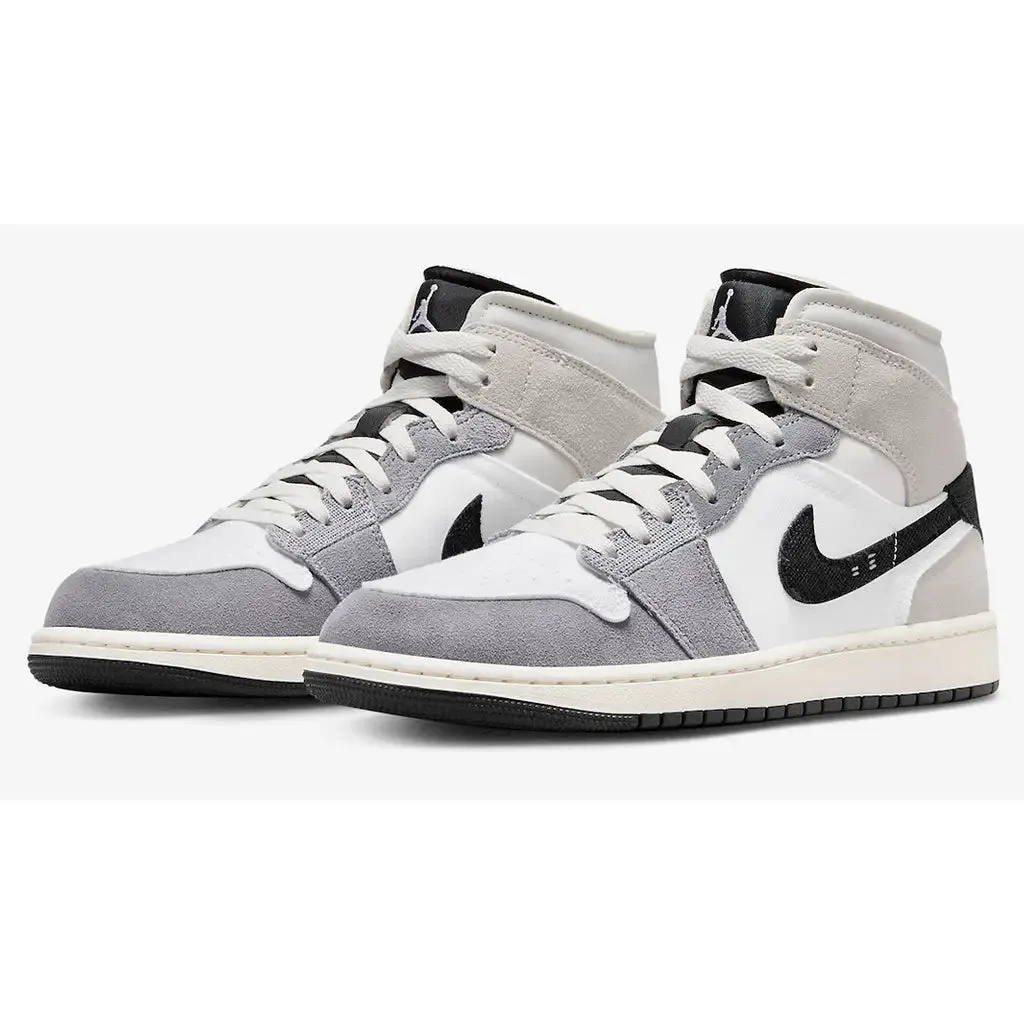 Air Jordan 1 Mid ??Cement Grey" for jogging sunny day running