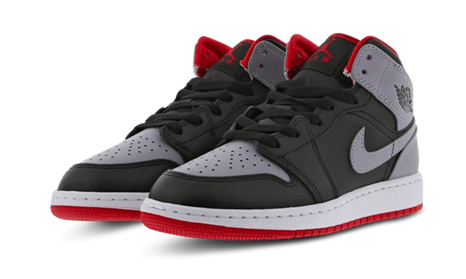 Lean Ride Easy Slip On Air Jordan 1 Mid Cement Grey Red