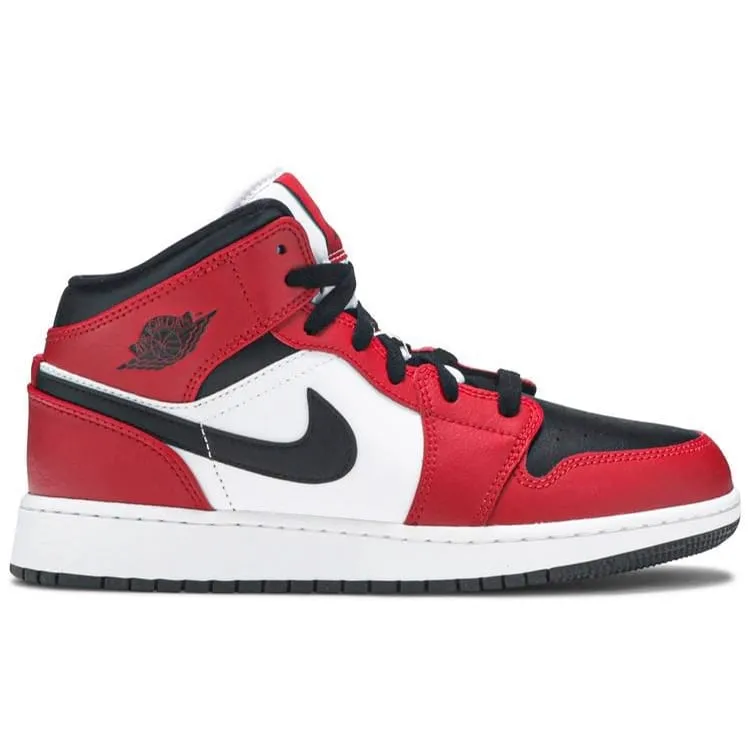 High Elasticity Solo Air Jordan 1 Mid Chicago Black Toe (GS)