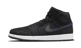 Hybrid style Air Jordan 1 Mid Crater Black