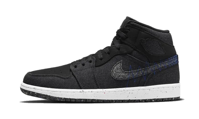 Air Jordan 1 Mid Crater Black Tension Balanced Design